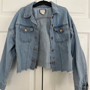 forever 21 gold rim jean jacket
